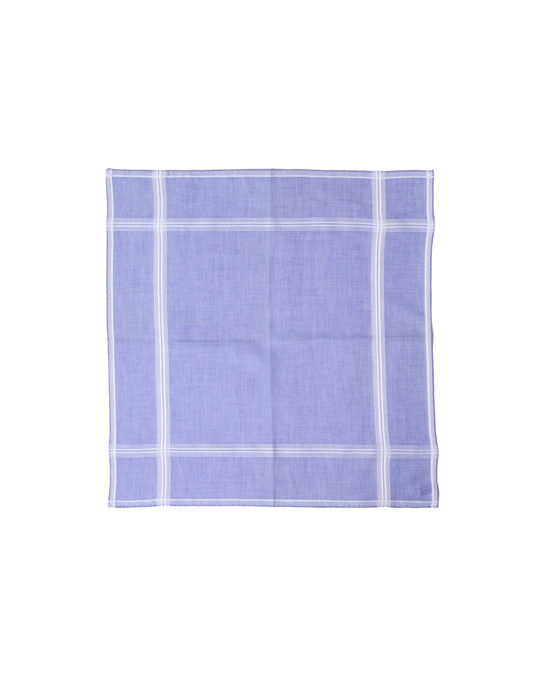 Handkerchief - cotton - Blue with white stripe