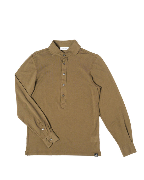 Pique cotton polo - Dark brown