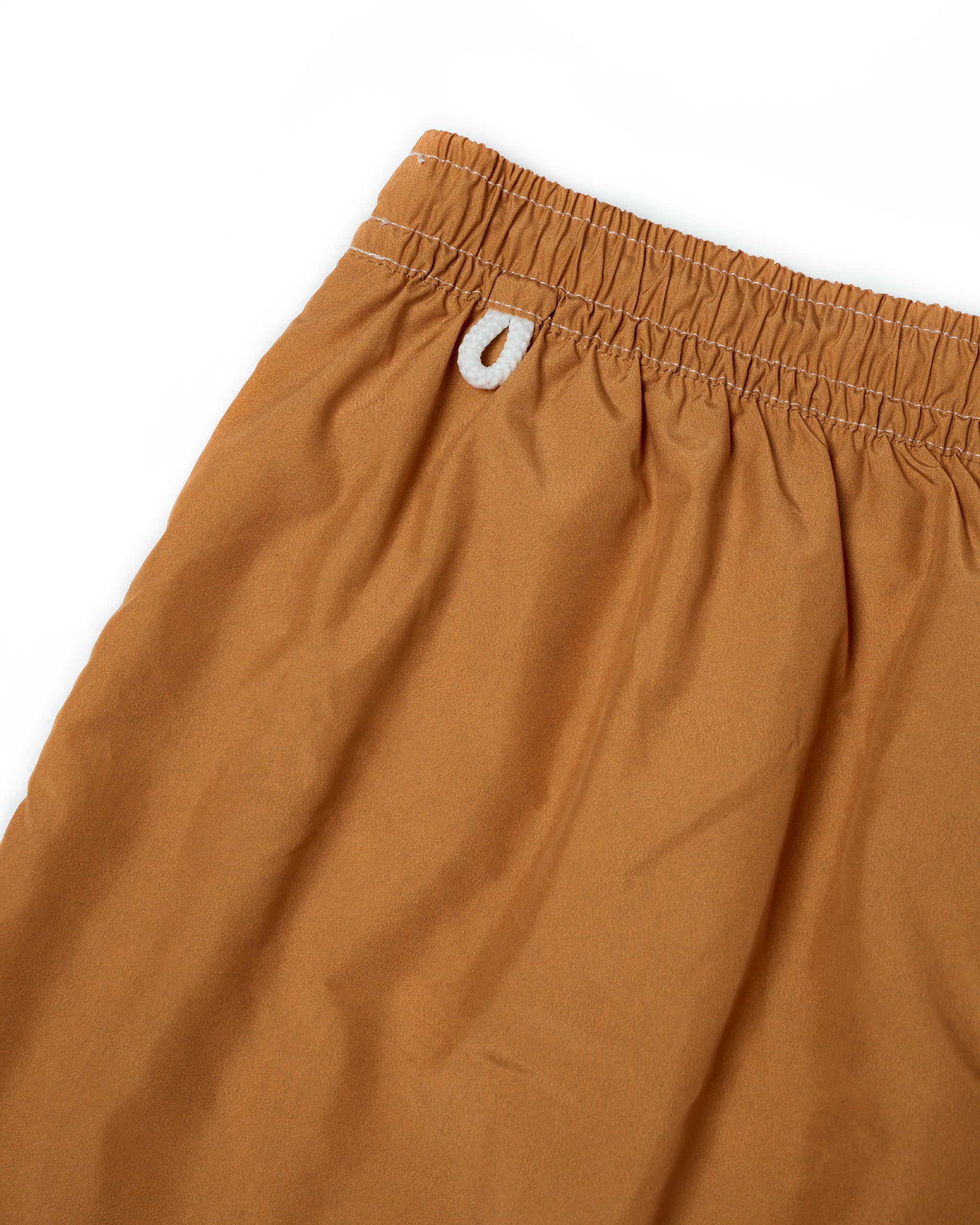 Printed plain swim shorts - Mustard