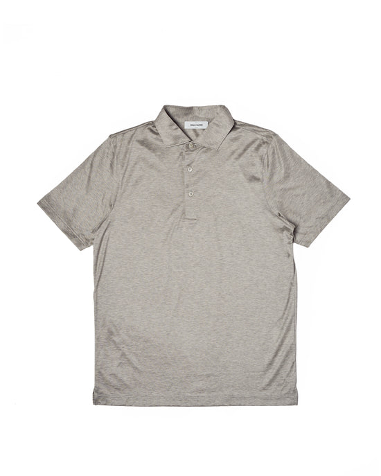 Jersey cotton polo - Light grey