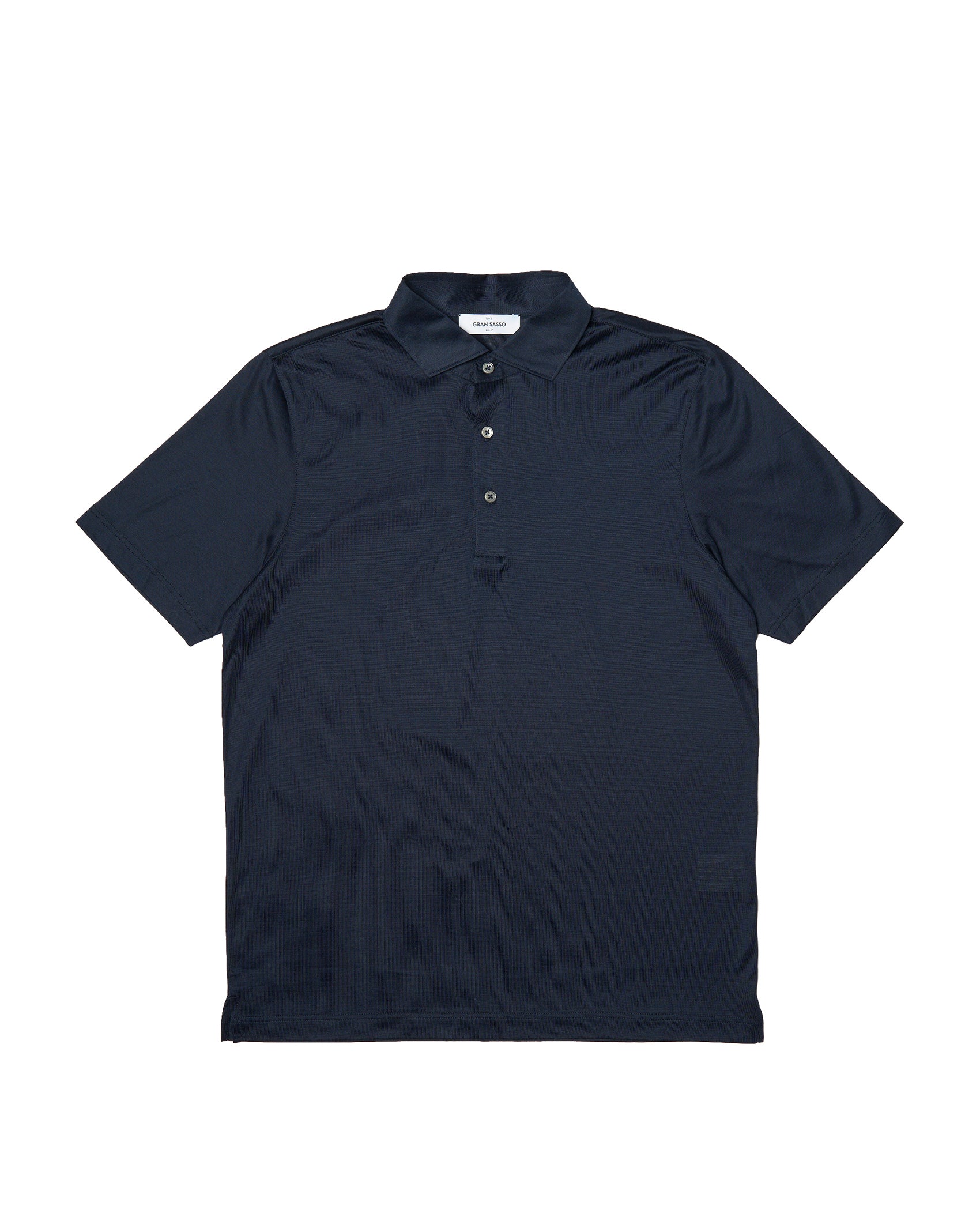 Jersey cotton polo - Navy blue