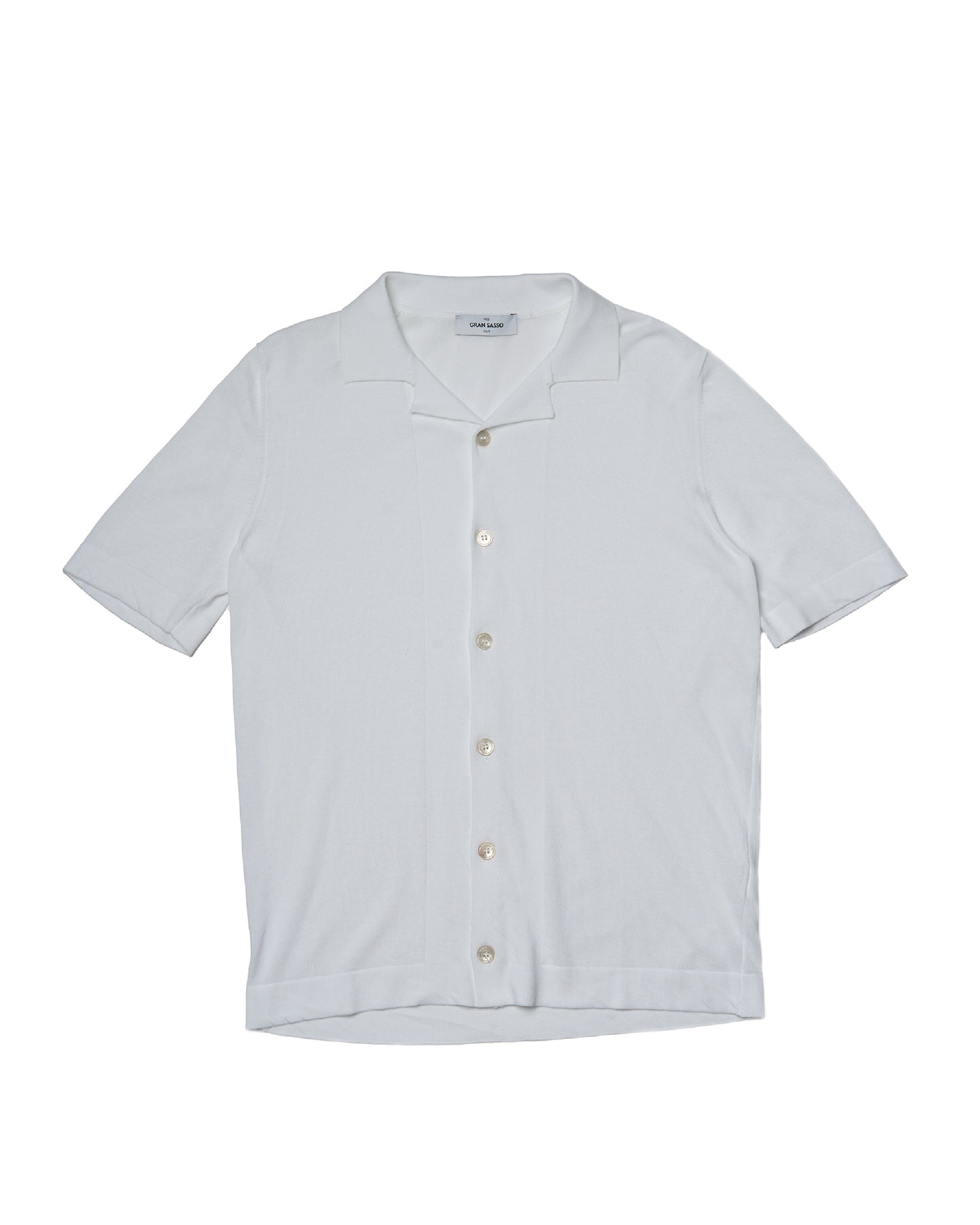 Knitted cotton shirt - Bianco