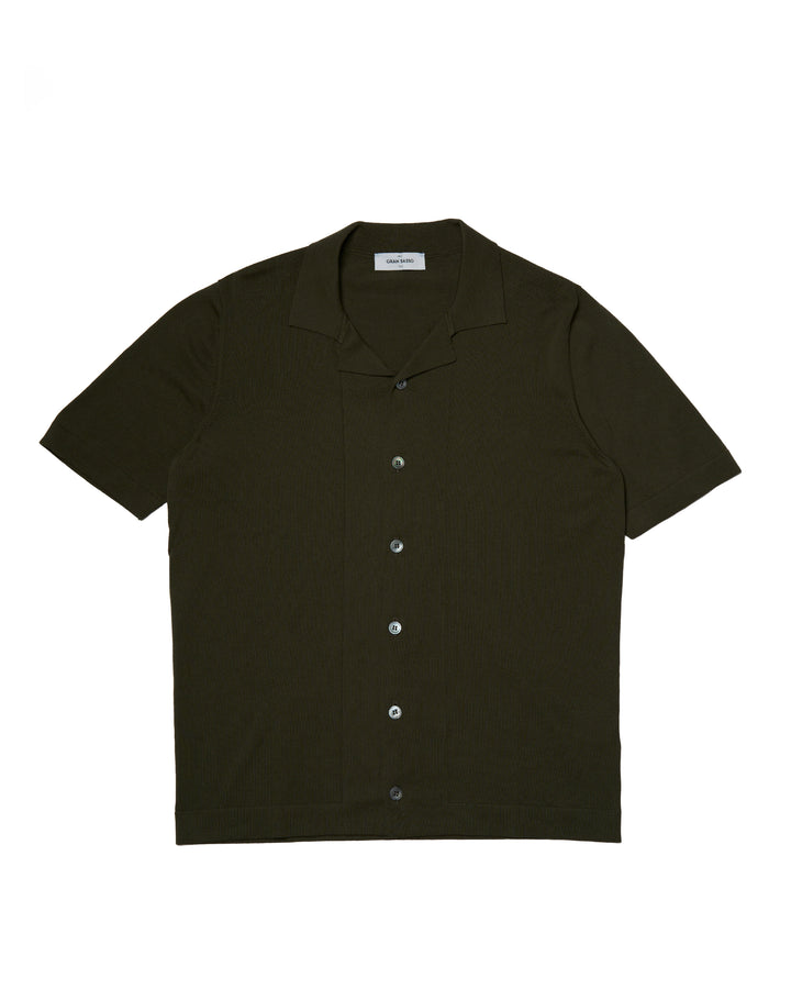 Knitted cotton shirt - Olivegreen