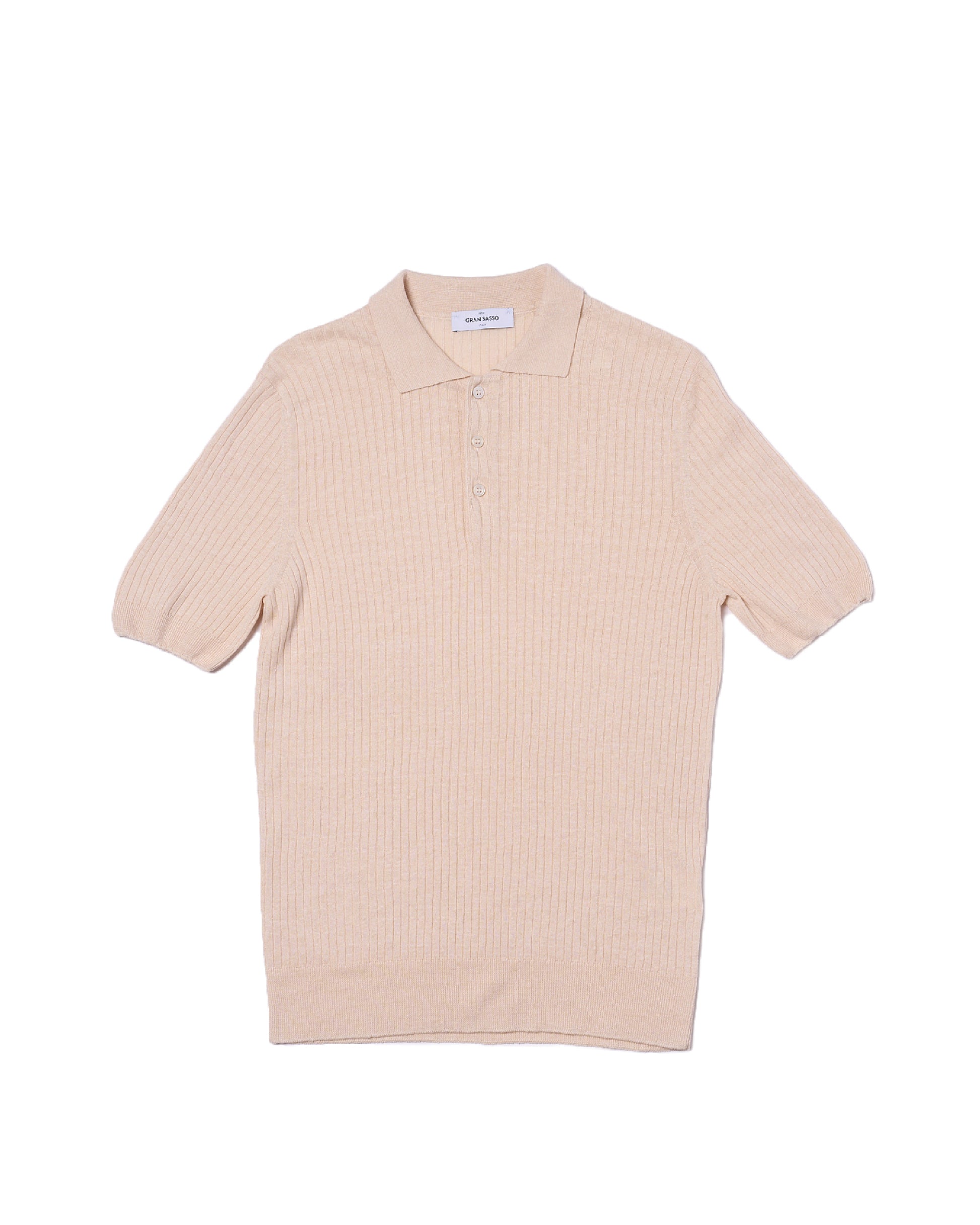 Knitted ribbed linen and cotton - Off white