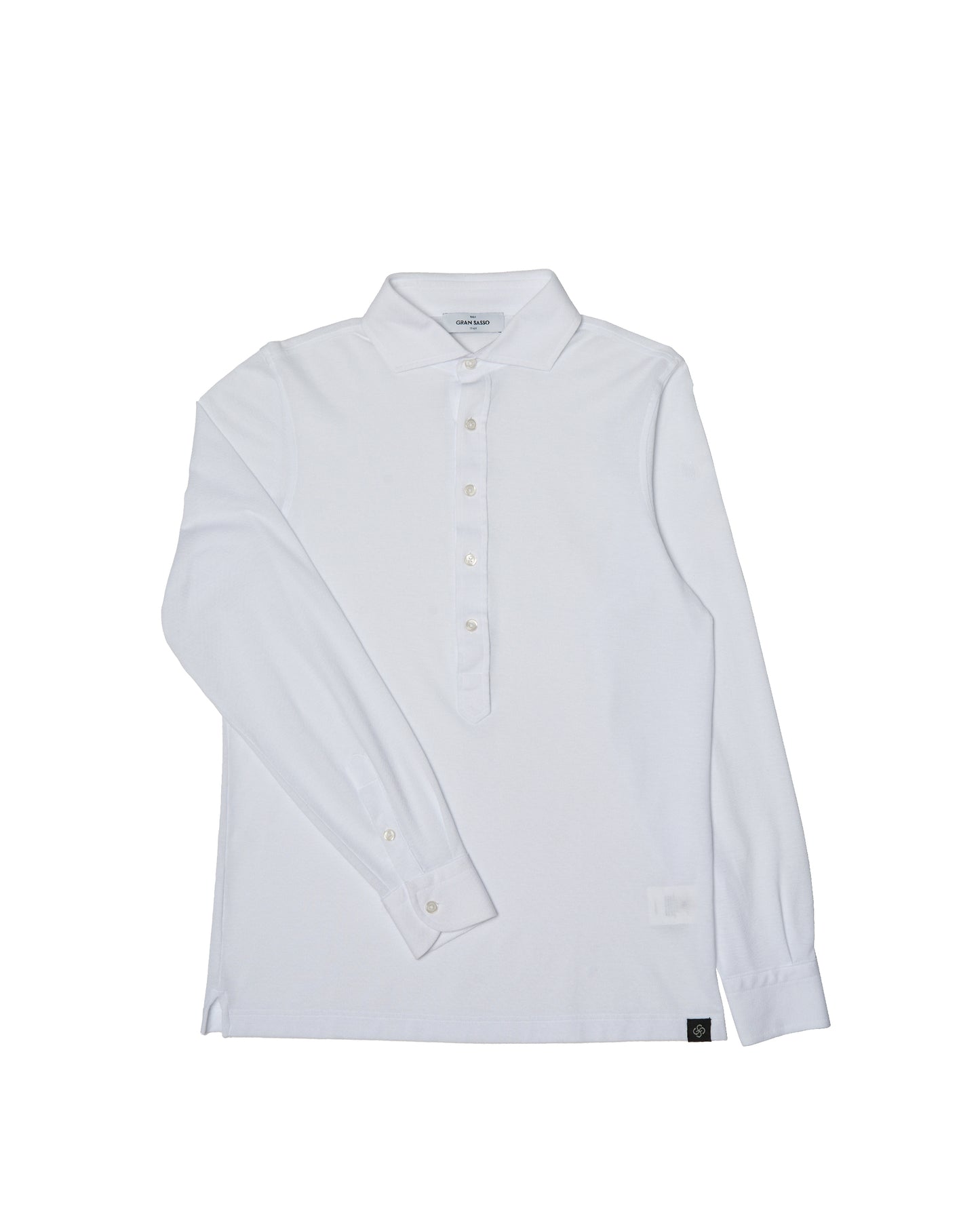 Pique cotton polo - White