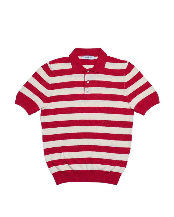 Terry cloth polo - Red stripe