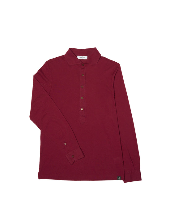 Pique cotton polo - Marrone red