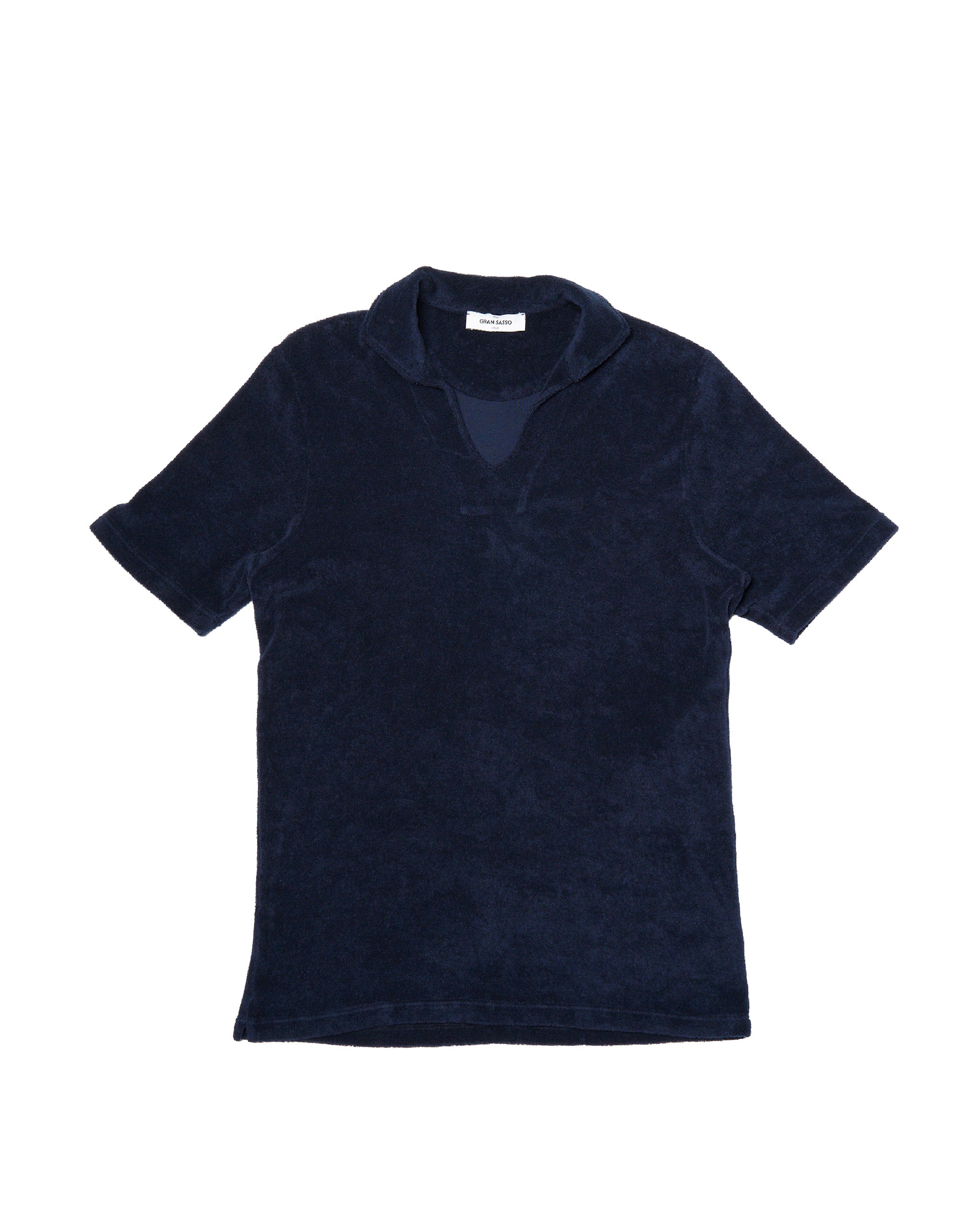 Terrycloth polo - Navy blue