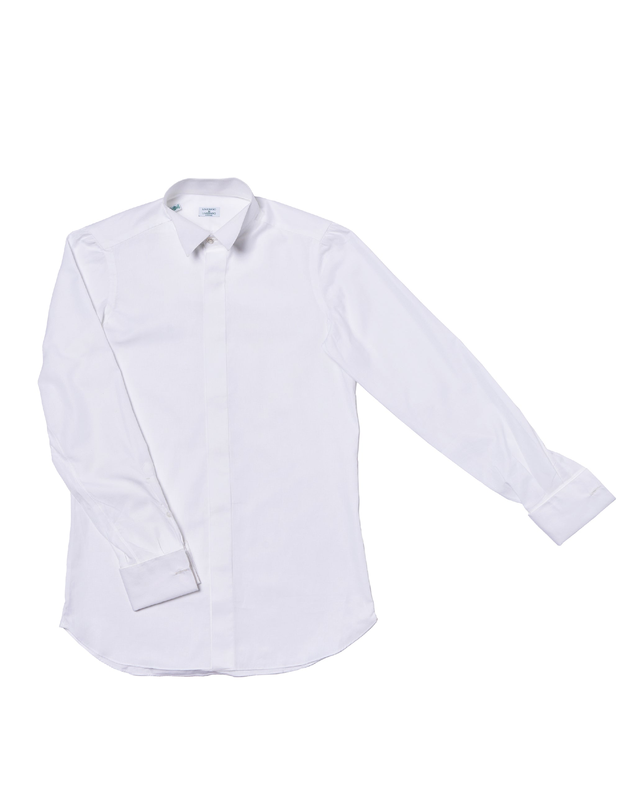 Wing collar shirt - White poplin cotton