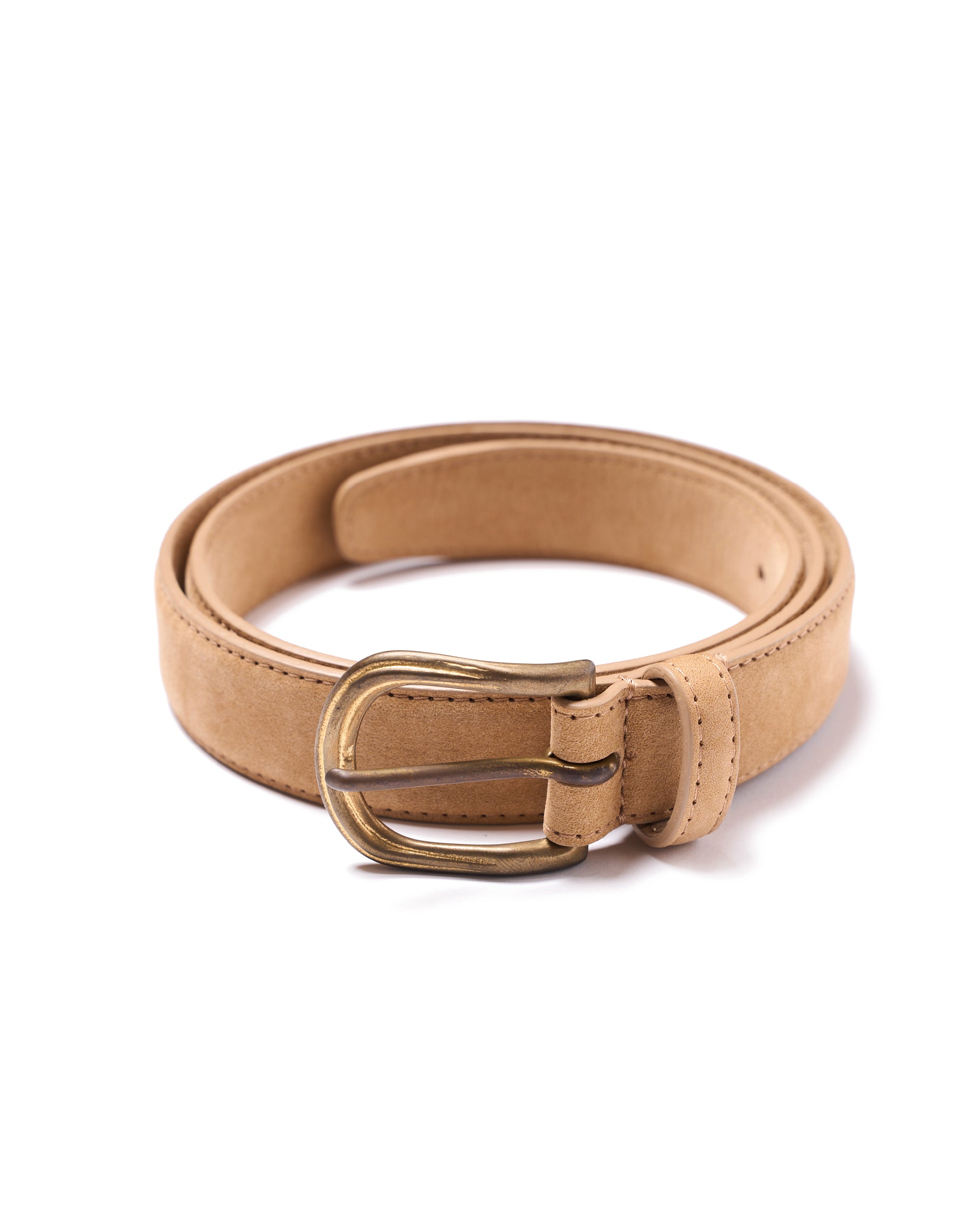 Belt - Beige Suede - Gold buckle