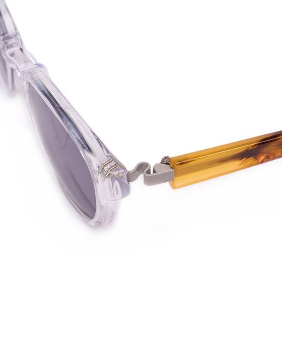 Michael model - Clear frame - Grey hinge - Amber dino arm