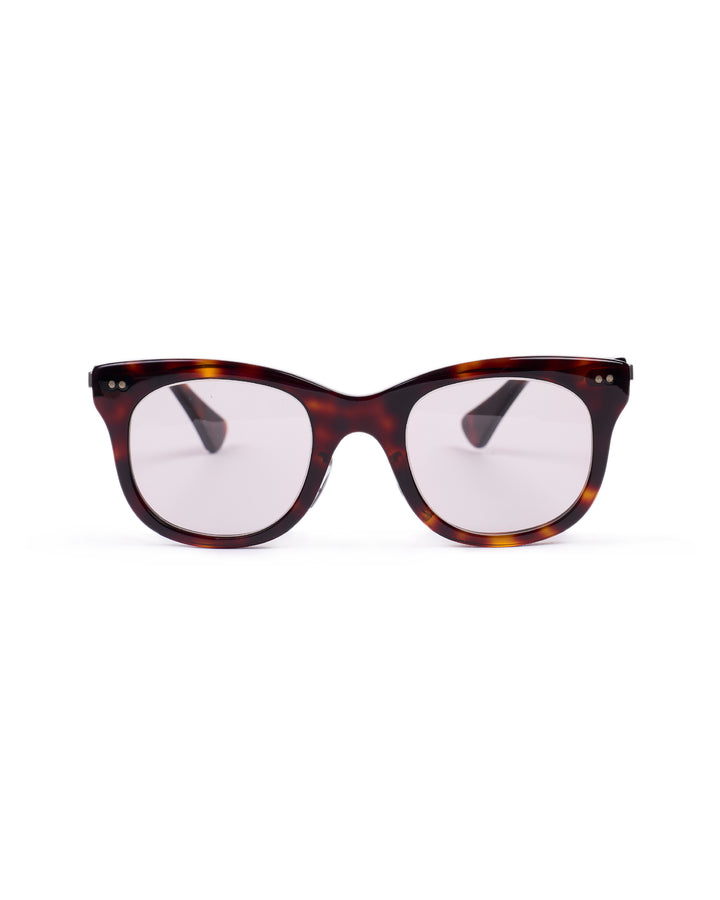 Tom model - Brown tortoise frame - Silver hinge - Brown tortoise regular arm