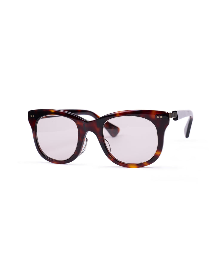 Tom model - Brown tortoise frame - Silver hinge - Brown tortoise regular arm