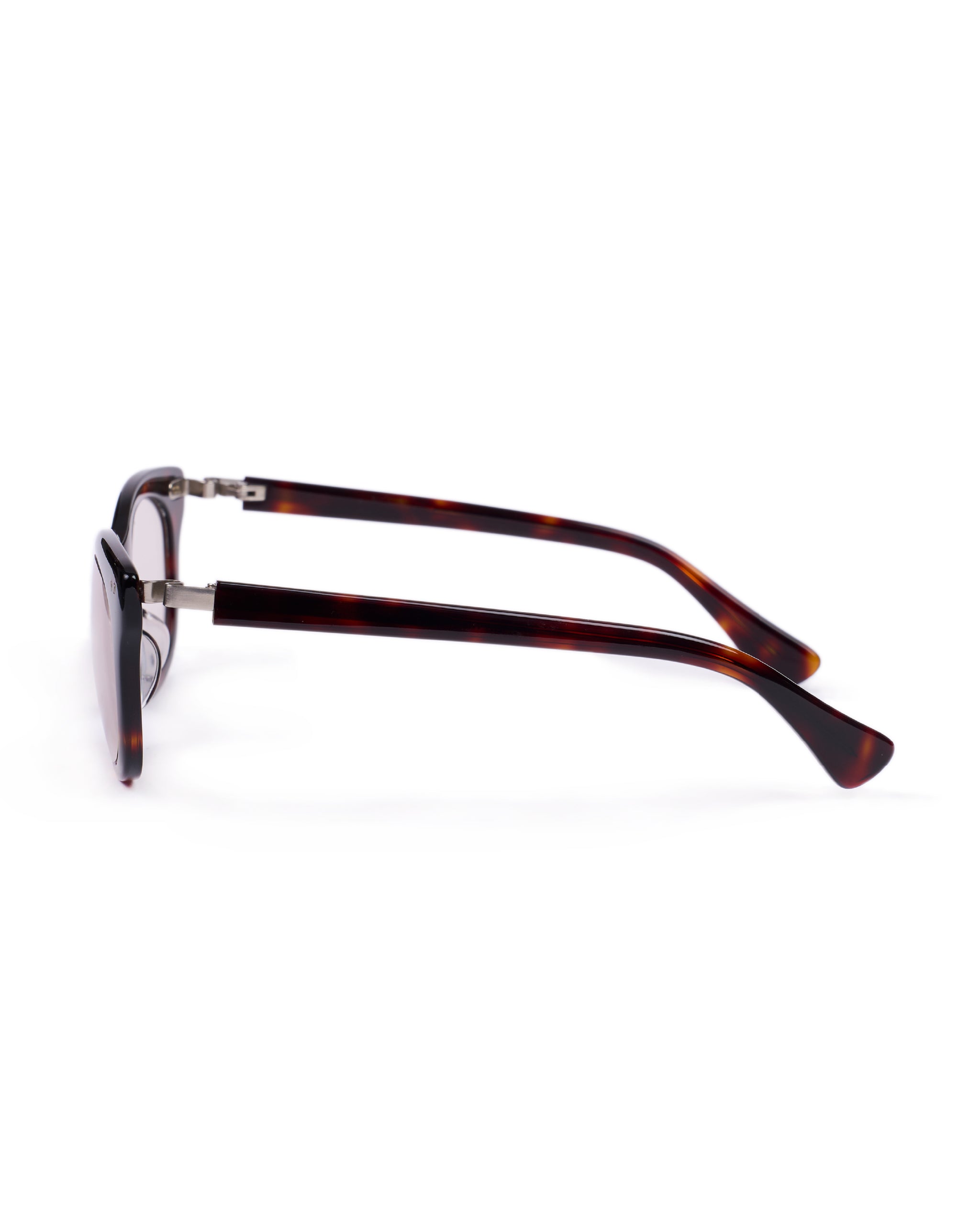 Tom model - Brown tortoise frame - Silver hinge - Brown tortoise regular arm