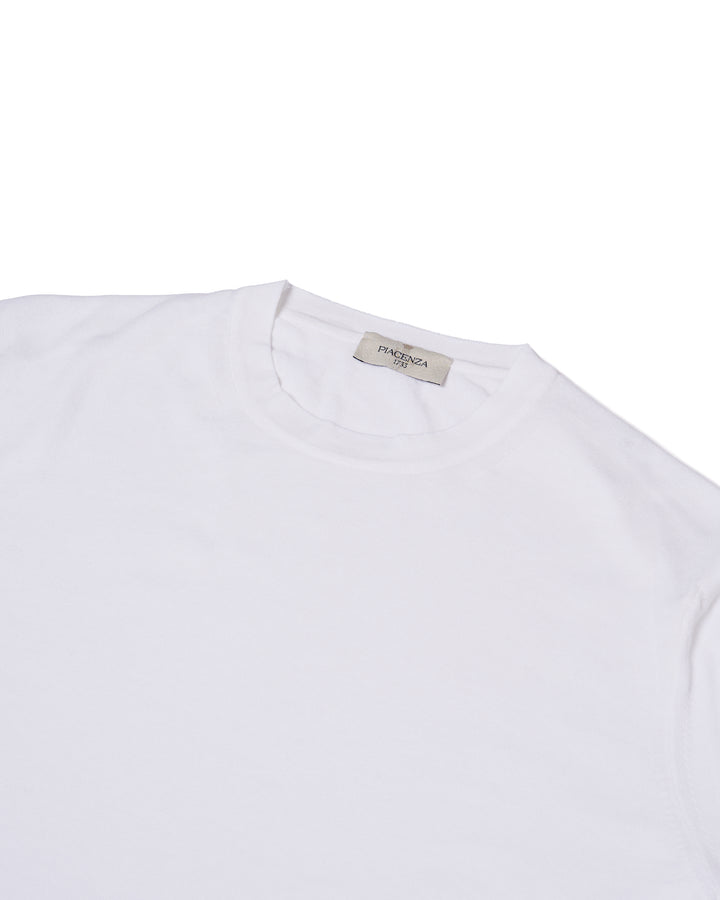 Knitted crewneck - white - crepe cotton