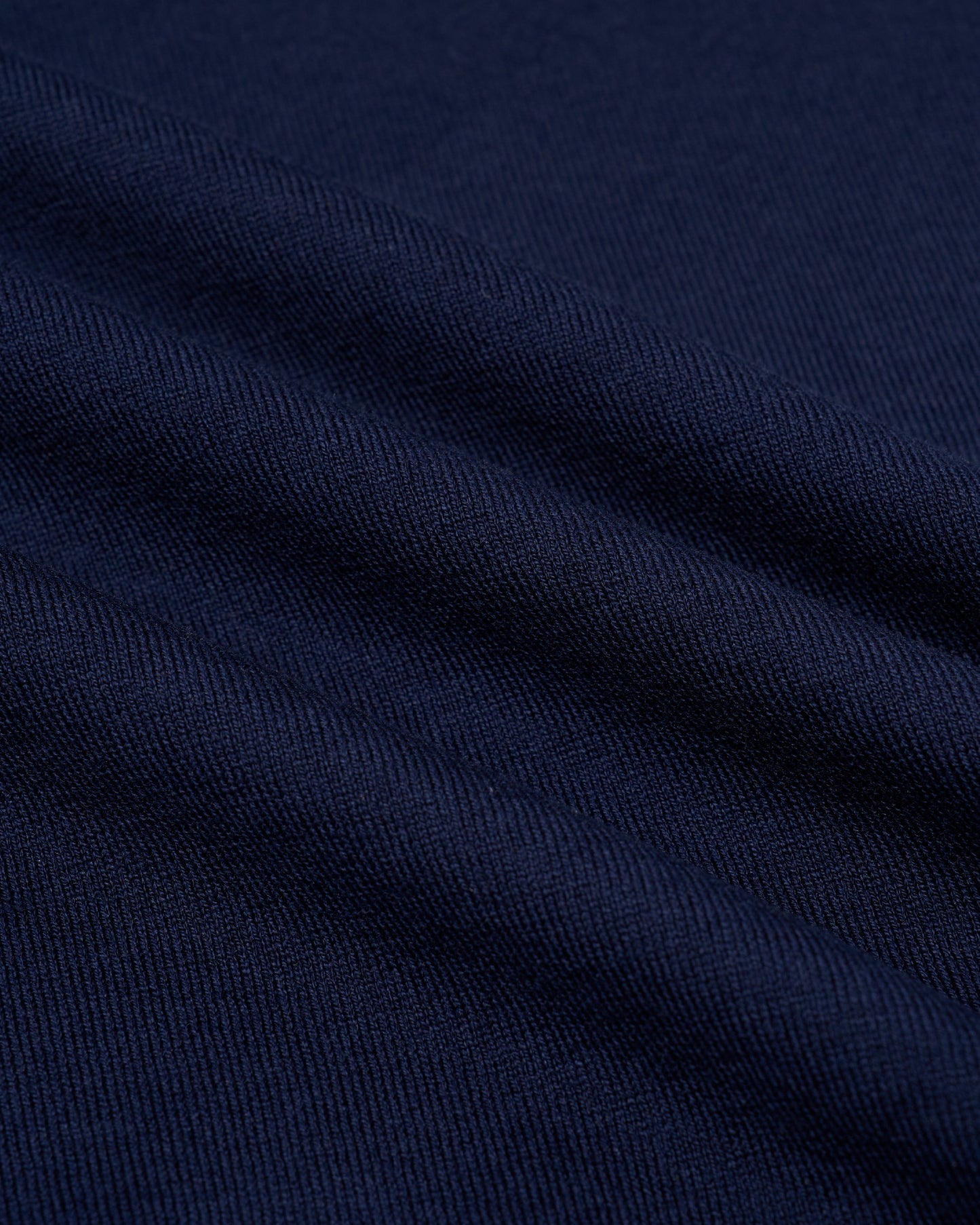 Knitted raglan sleeve polo - Navy blue - silk and cotton