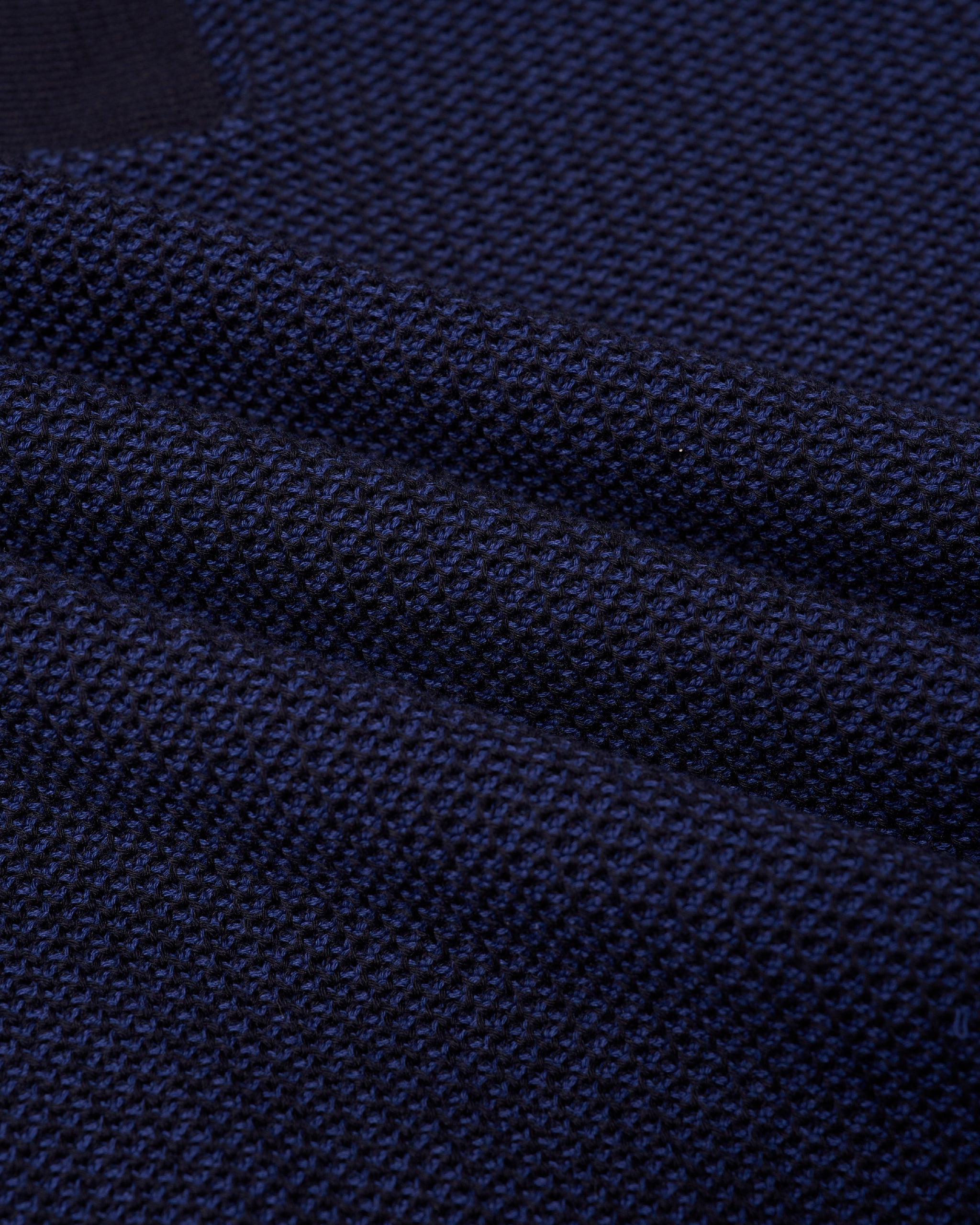 Knitted polo two tone spinet stitch - Blue and purple - cotton