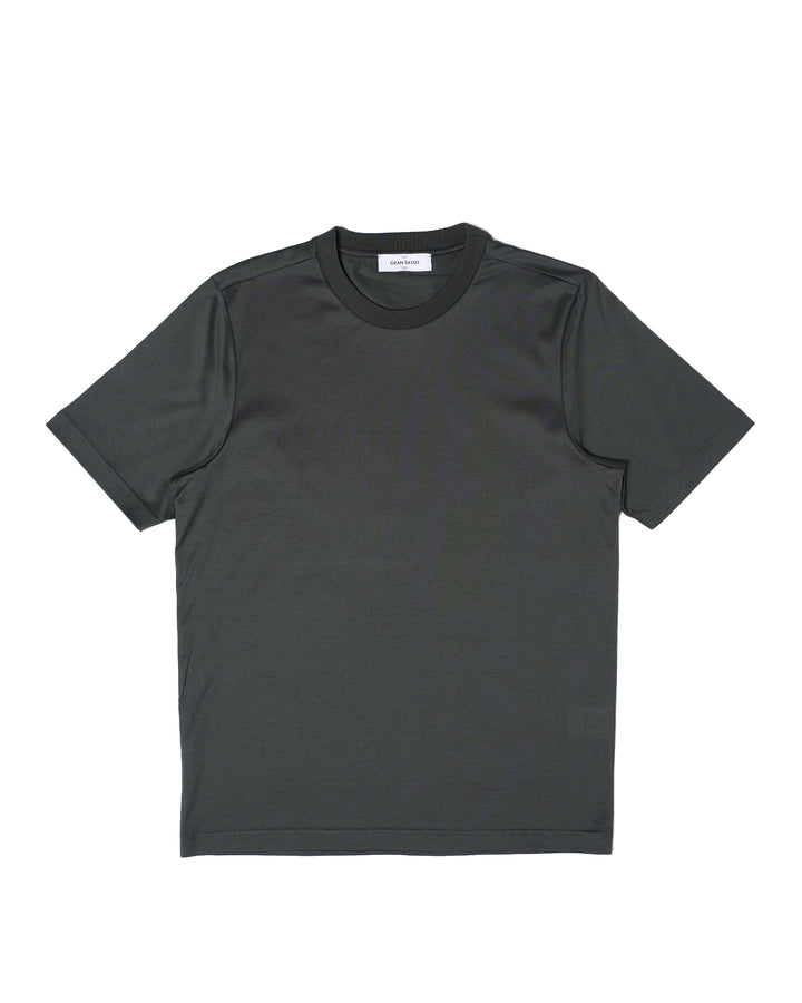 Crewneck cotton jersey T-shirt - Forest green