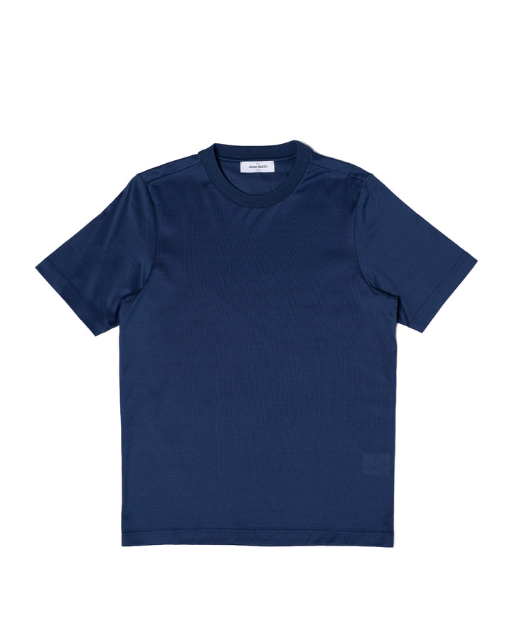Crewneck cotton jersey T-shirt - Dark blue