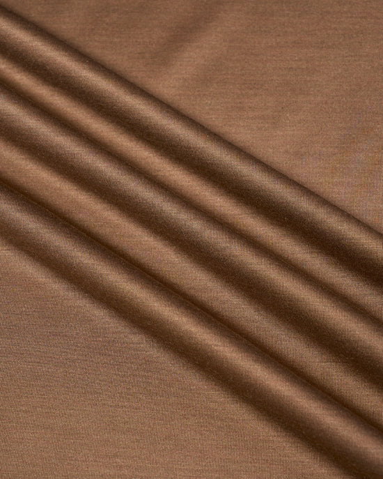 Crewneck silk jersey T-shirt - Brown