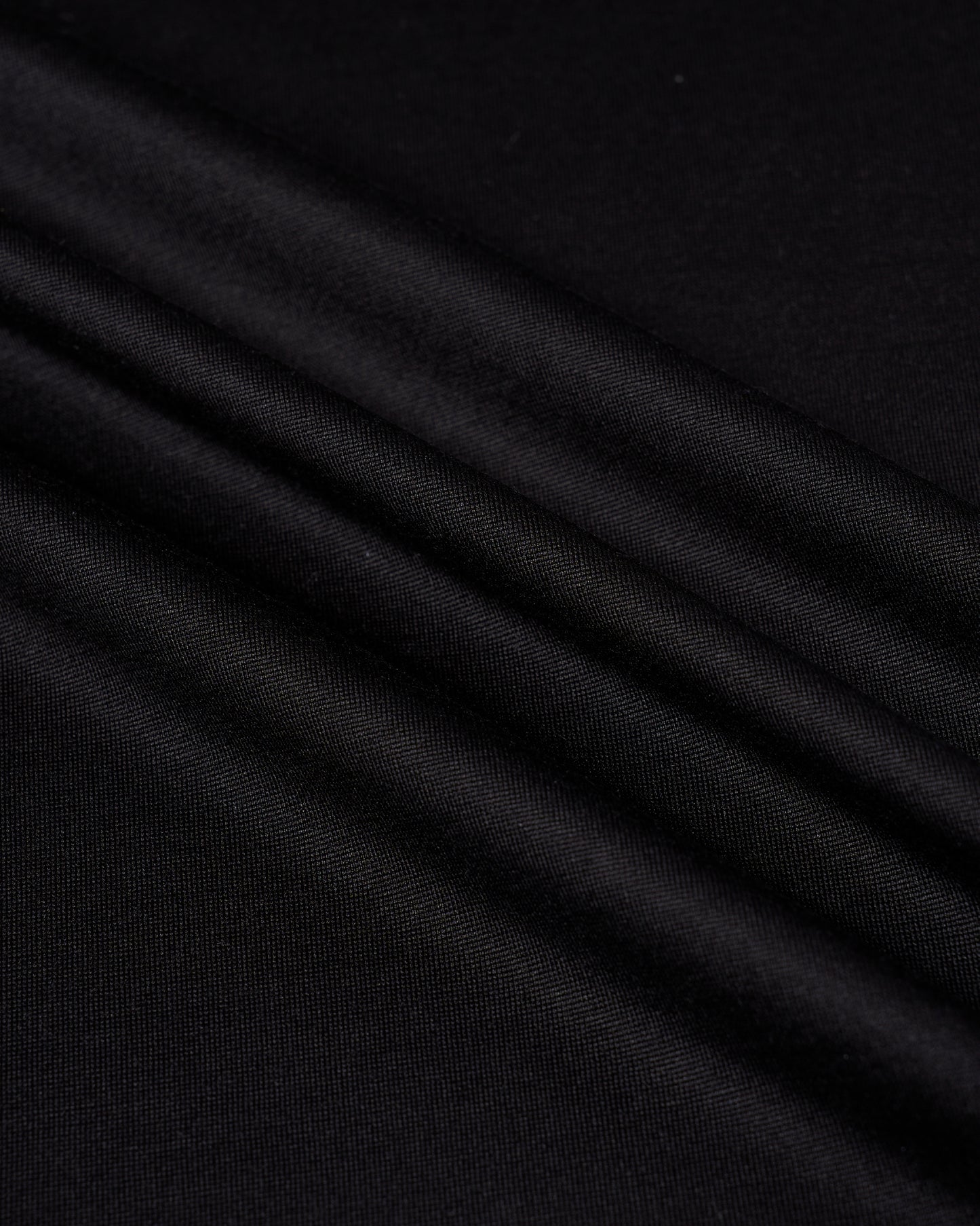 Crewneck silk jersey T-shirt - Black