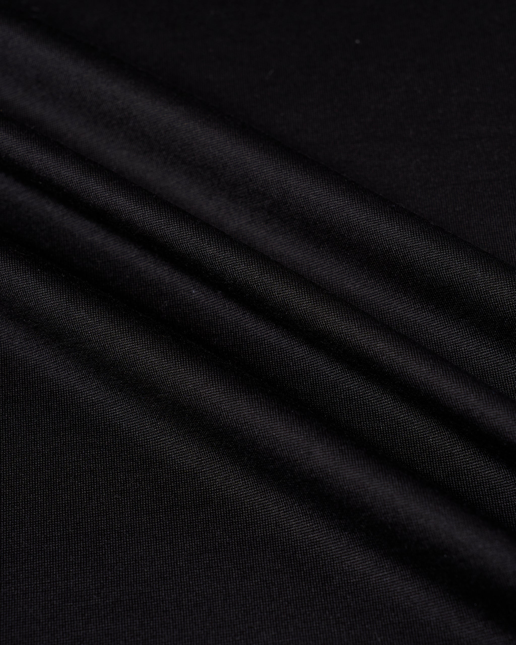 Crewneck silk jersey T-shirt - Black