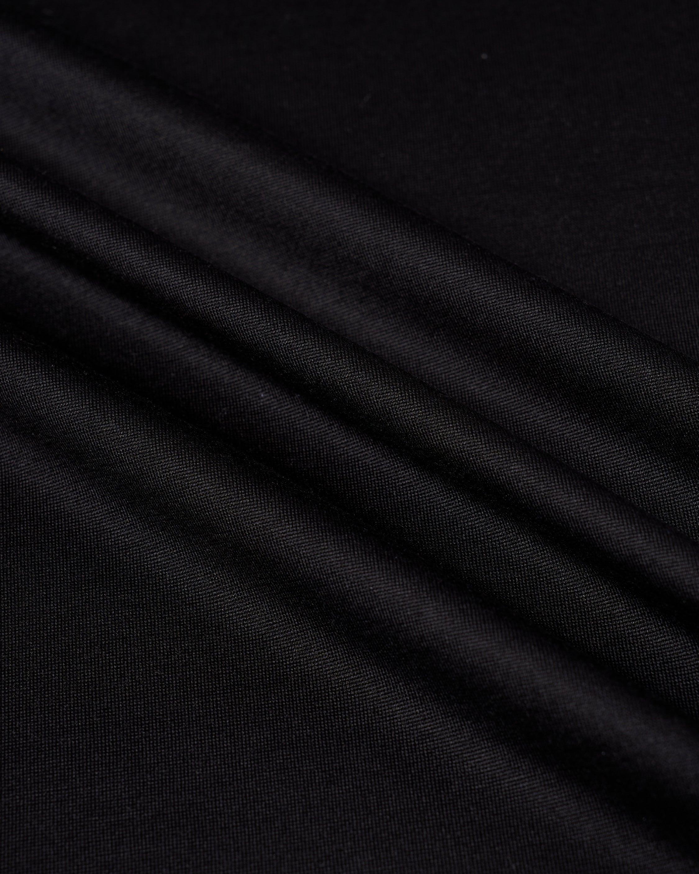 Crewneck silk jersey T-shirt - Black