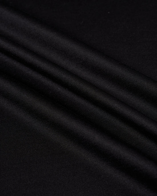 Crewneck silk jersey T-shirt - Black
