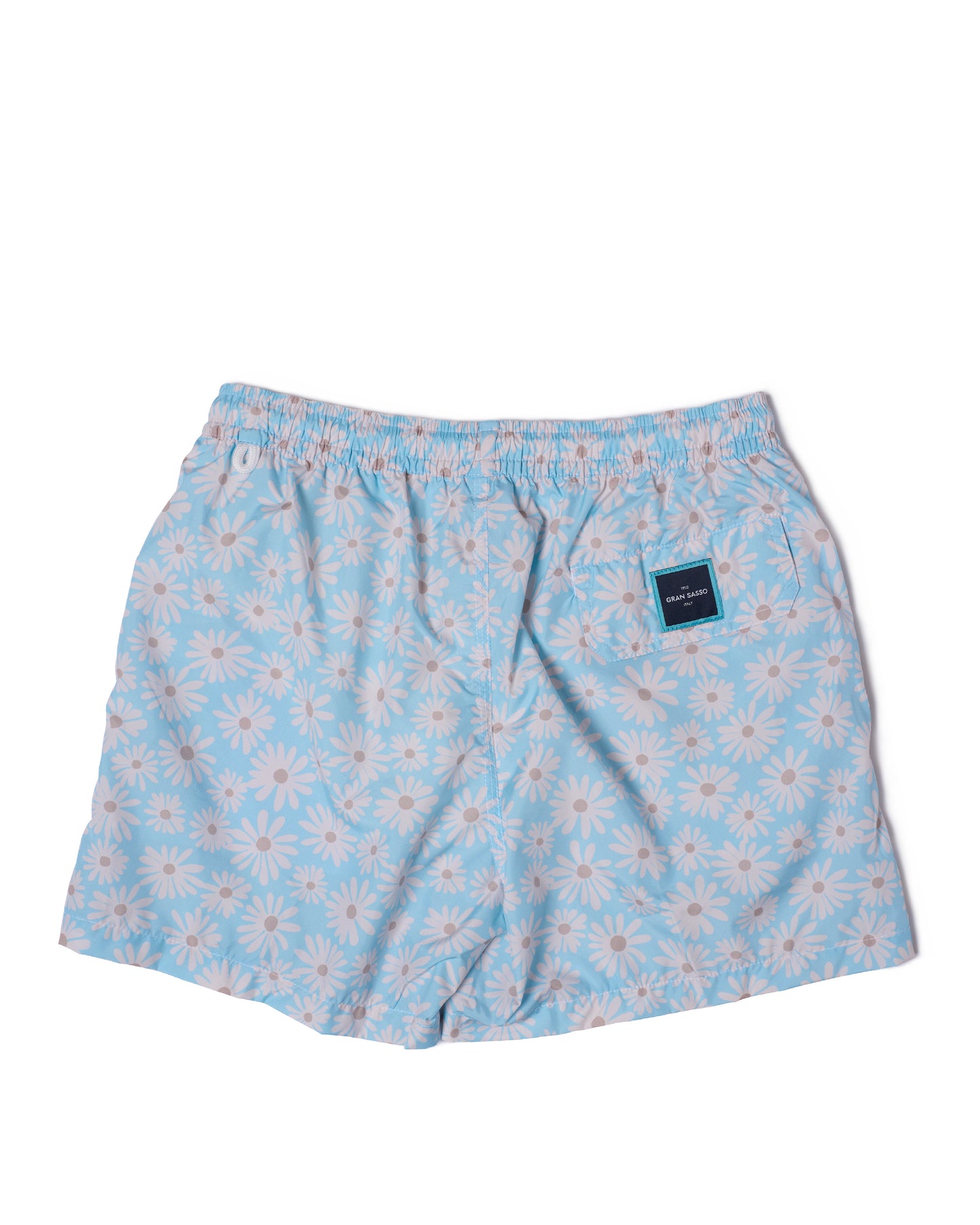 Printed Flower swim shorts - Light blue
